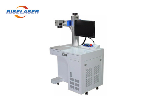 Industrial Fiber Laser Marking Machine 80kHz High Marking Speed With Rotary