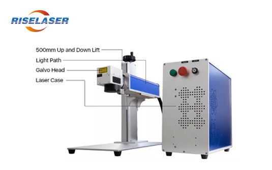 Auto Parts Fiber Optic Laser Engraving Machine 20W 0.001mm Repeated Accuracy