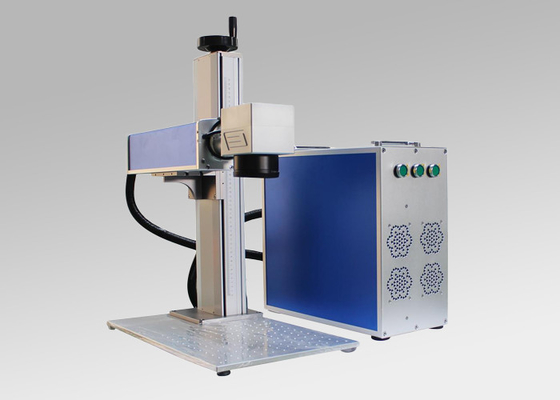 20w 30w Portable Fiber Laser Marking Machine For Metal / Plastic , 110*110mm Size