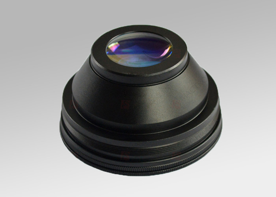 Metal Fiber Laser Machine Parts F Theta Scan Lens Black Color For Via Hole Drilling