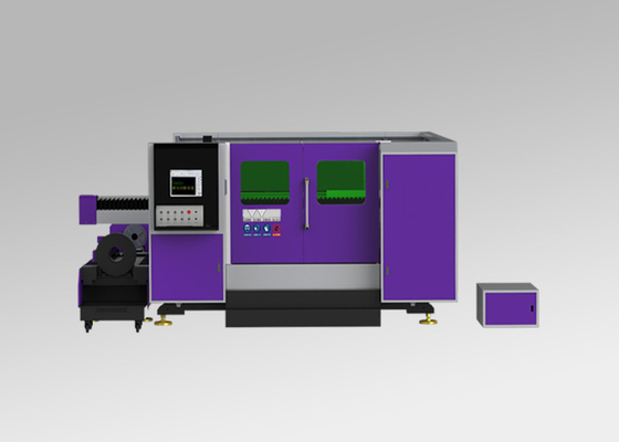 Fully Enclosed Laser Tube Cutting Equipment , Small Cnc Laser Tube Cutter 380v